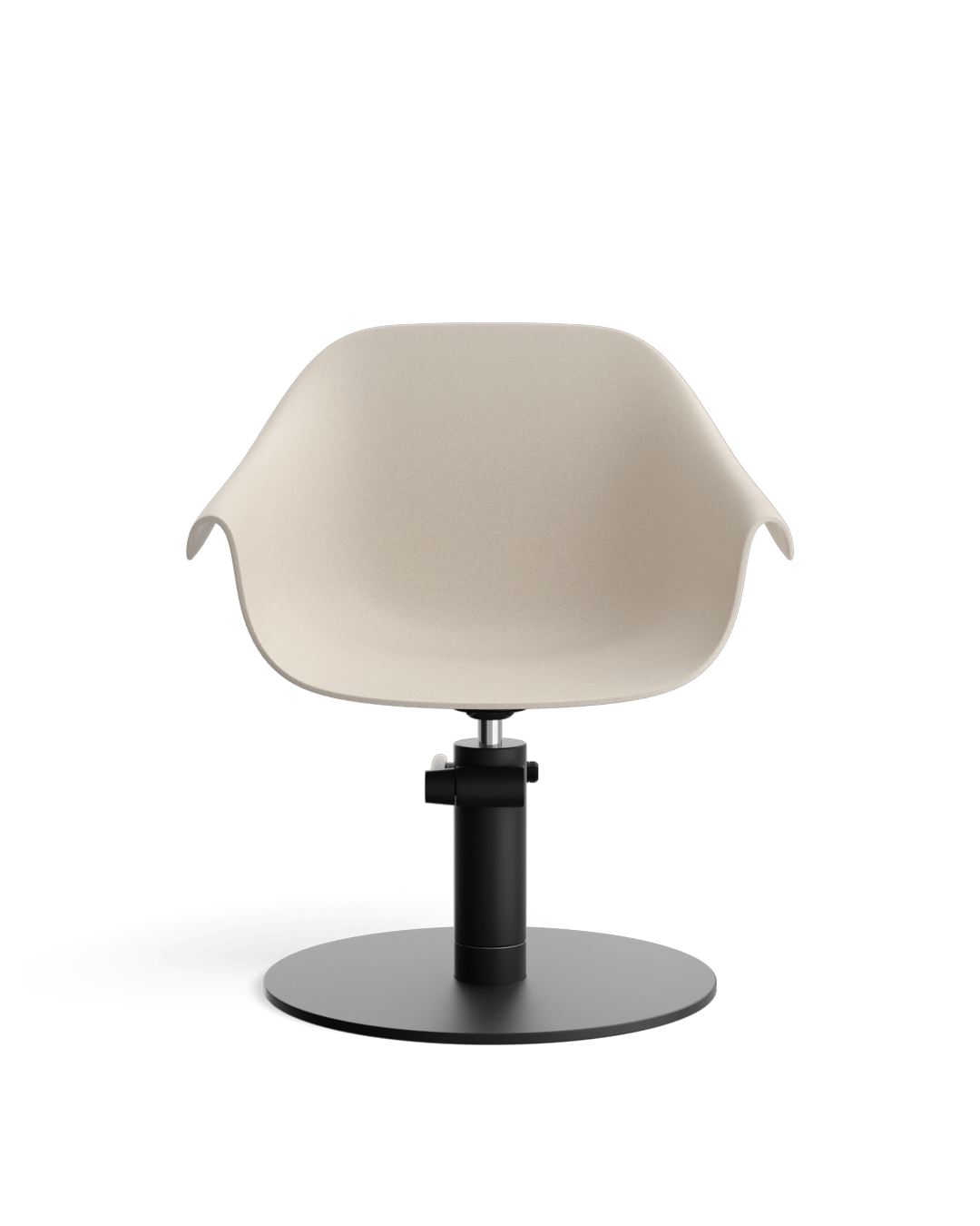 Eco - Beige hairdresser's chair - Black plate base